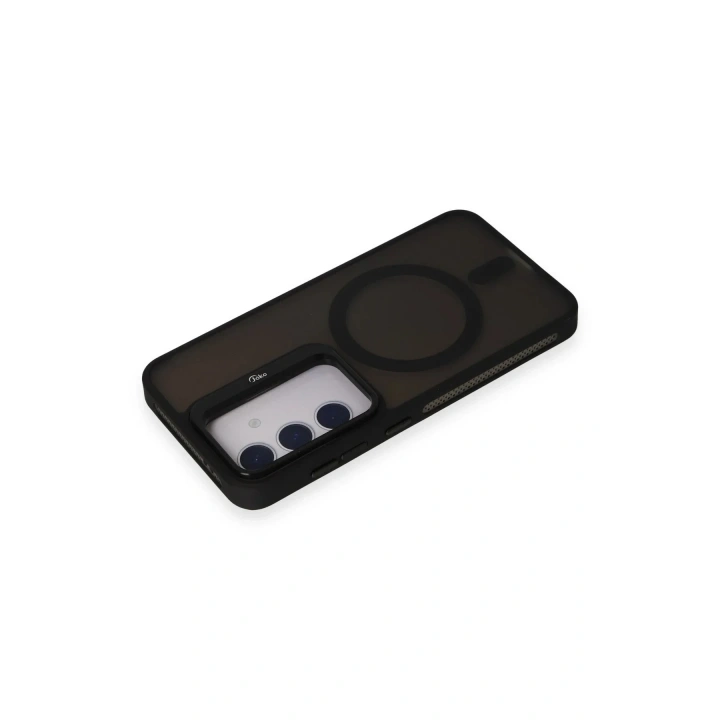 Mey İthalat®  Samsung Galaxy S24 Flet Lens Magsafe Kapak - Siyah