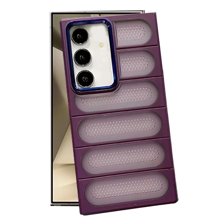 Mey İthalat®  Samsung Galaxy S24 Kılıf Airmax Silikon Kapak - Derin Mor