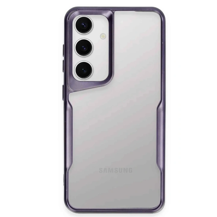 Mey İthalat®  Samsung Galaxy S24 Kılıf Boyi Silikon Kapak - Derin Mor