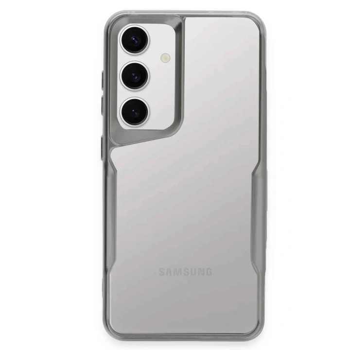 Mey İthalat®  Samsung Galaxy S24 Kılıf Boyi Silikon Kapak - Gümüş