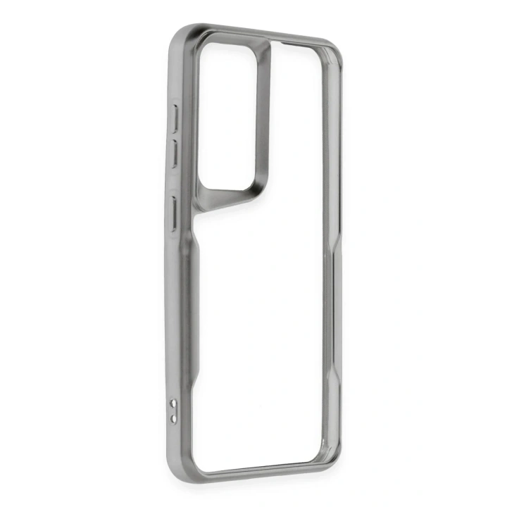 Mey İthalat®  Samsung Galaxy S24 Kılıf Boyi Silikon Kapak - Gümüş