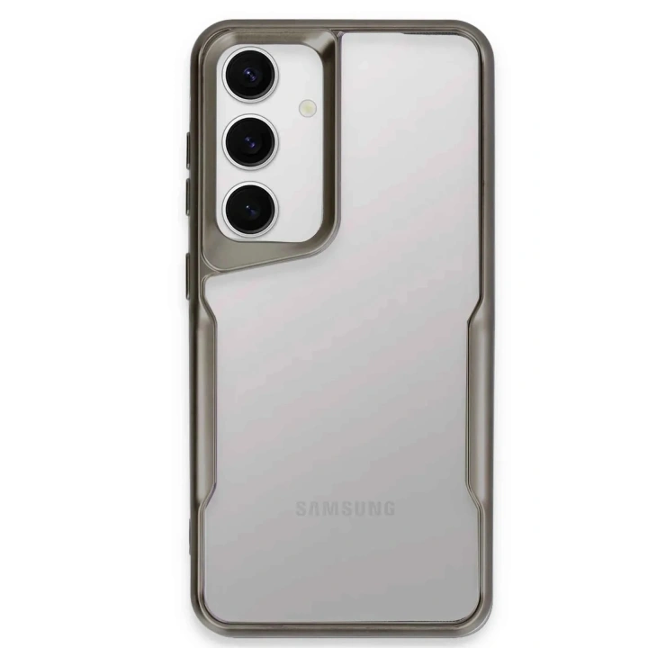 Mey İthalat®  Samsung Galaxy S24 Kılıf Boyi Silikon Kapak - Titan Gri