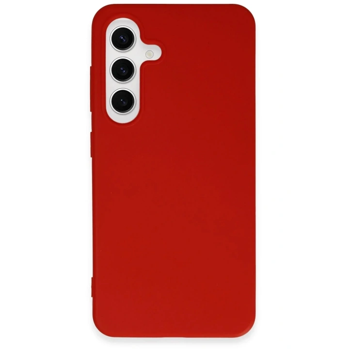 Mey İthalat®  Samsung Galaxy S24 Kılıf First Silikon - Kırmızı