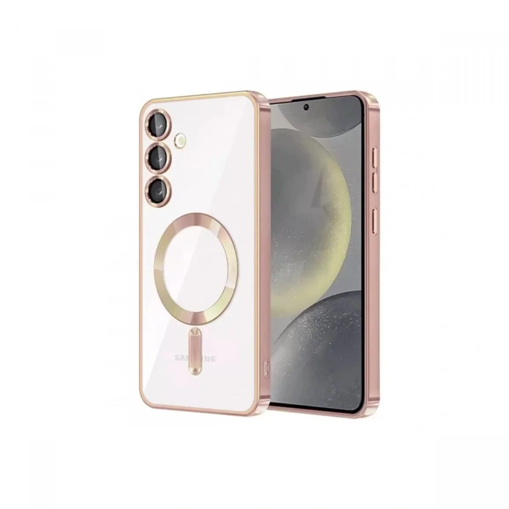 Mey İthalat®  Samsung Galaxy S24 Kılıf Kross Magneticsafe Kapak - Rose