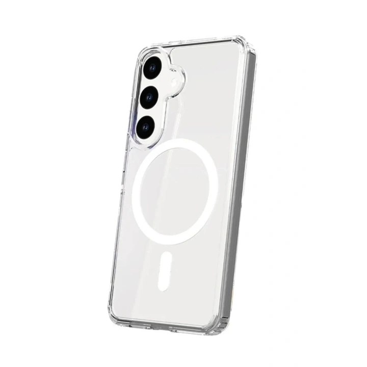 Mey İthalat®  Samsung Galaxy S24 Kılıf Magneticsafe Şeffaf Silikon - Şeffaf