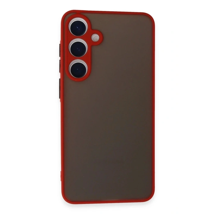Mey İthalat®  Samsung Galaxy S24 Kılıf Montreal Silikon Kapak - Kırmızı