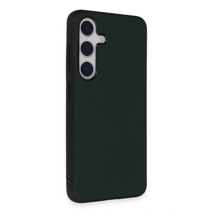 Mey İthalat®  Samsung Galaxy S24 Kılıf Taft Kapak - Koyu Yeşil