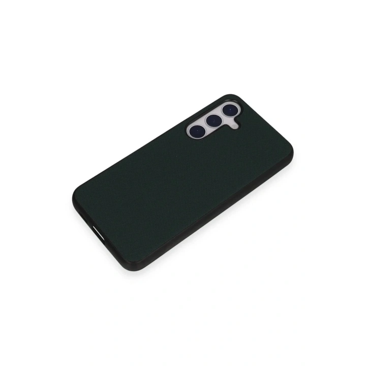 Mey İthalat®  Samsung Galaxy S24 Kılıf Taft Kapak - Koyu Yeşil