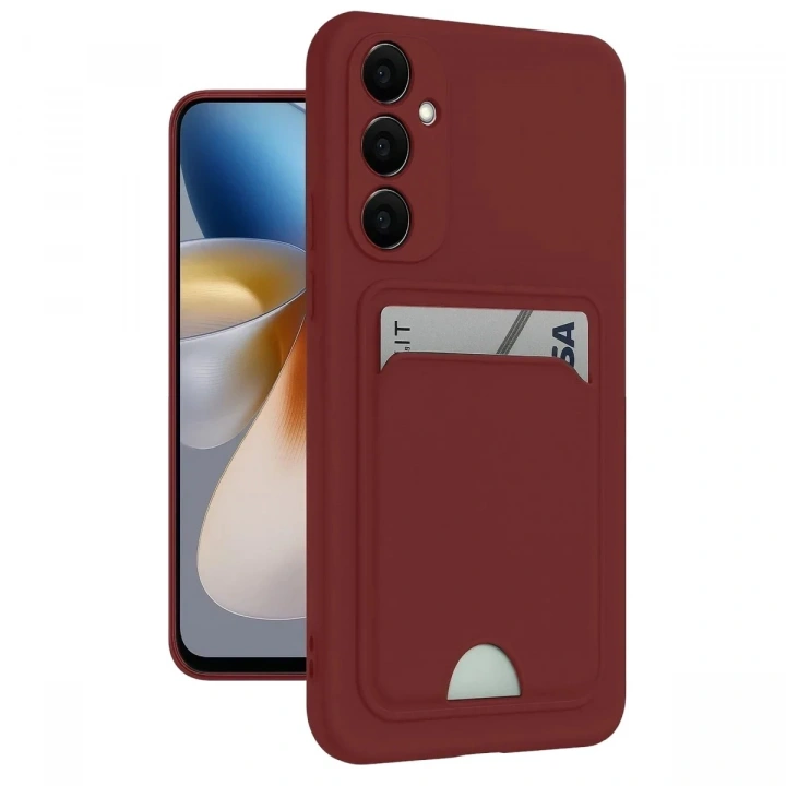 Mey İthalat®  Samsung Galaxy S24 Plus Kelvin Kartvizitli Silikon - Bordo