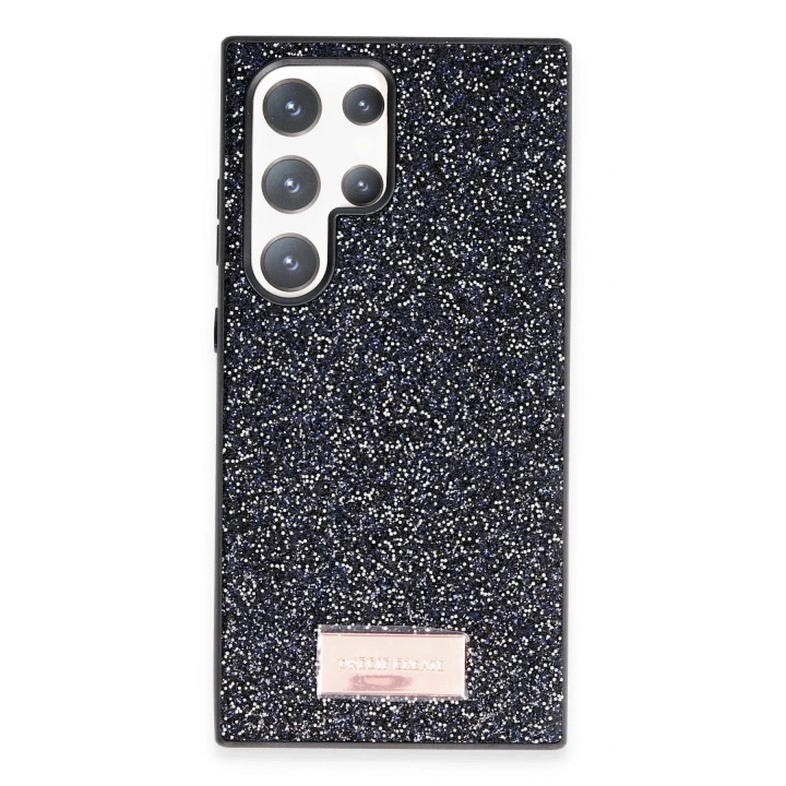Mey İthalat®  Samsung Galaxy S24 Ultra Bright Simli Kapak - Siyah