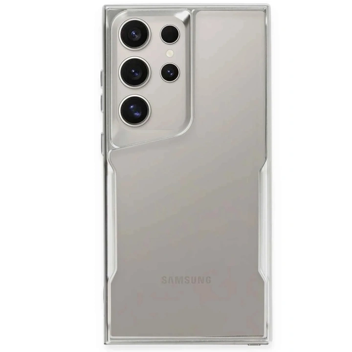 Mey İthalat®  Samsung Galaxy S24 Ultra Kılıf Boyi Silikon Kapak - Gümüş