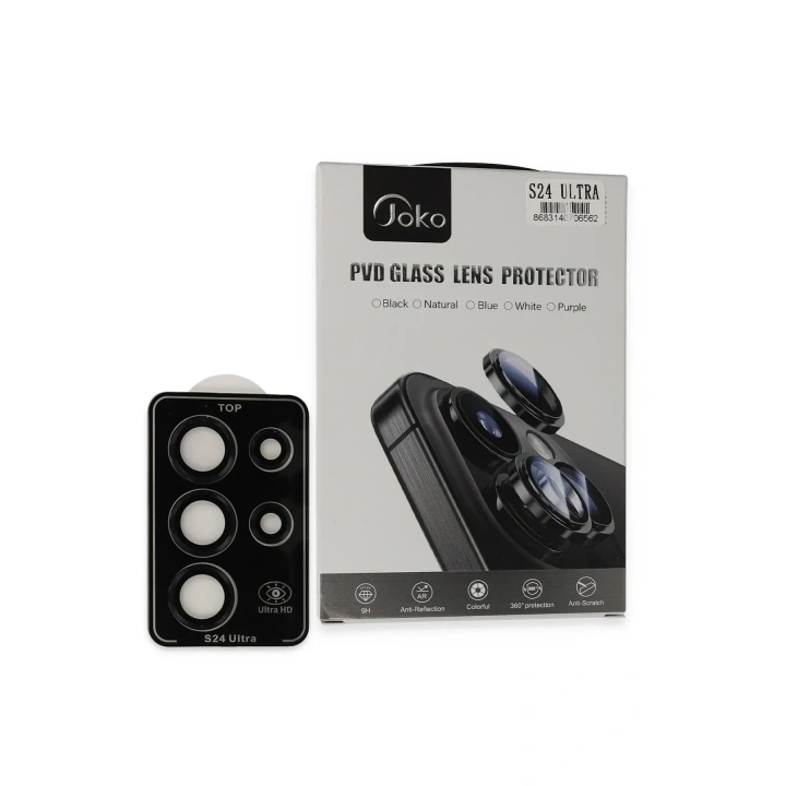 Mey İthalat®  Samsung Galaxy S24 Ultra PVD Metal Kamera Lens - Siyah