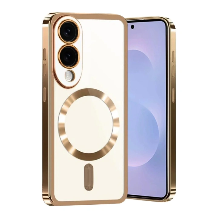 Mey İthalat®  Samsung Galaxy S25 Edge Kross Magneticsafe Kapak - Çöl Titanyum