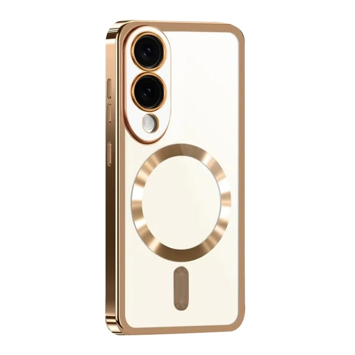 Mey İthalat®  Samsung Galaxy S25 Edge Kross Magneticsafe Kapak - Çöl Titanyum