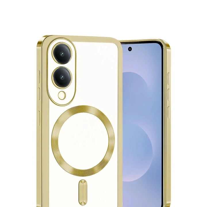 Mey İthalat®  Samsung Galaxy S25 Edge Kross Magneticsafe Kapak - Gold