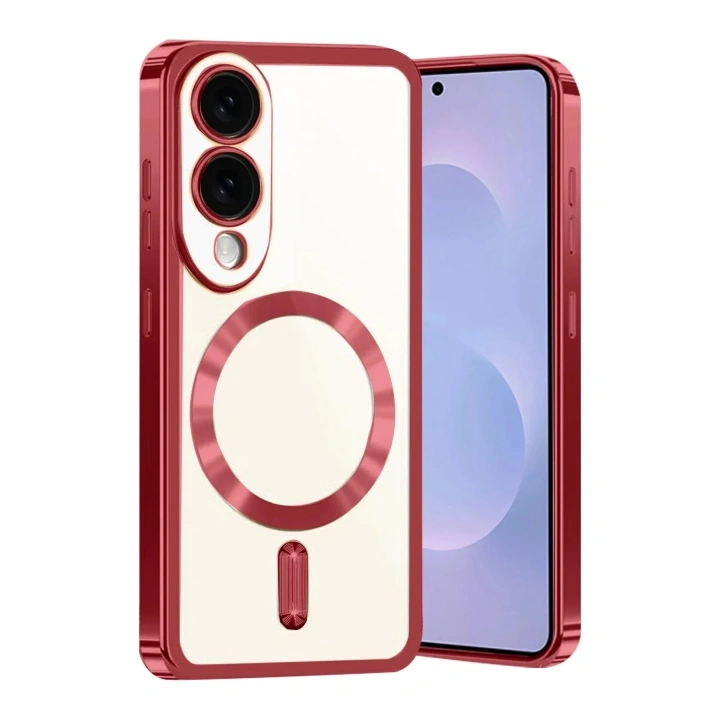 Mey İthalat®  Samsung Galaxy S25 Edge Kross Magneticsafe Kapak - Kırmızı