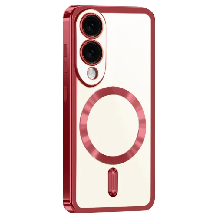 Mey İthalat®  Samsung Galaxy S25 Edge Kross Magneticsafe Kapak - Kırmızı