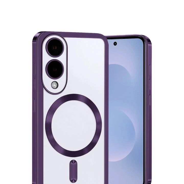Mey İthalat®  Samsung Galaxy S25 Edge Kross Magneticsafe Kapak - Mor