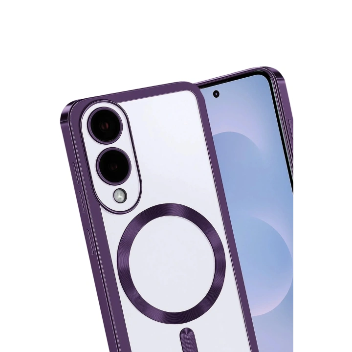 Mey İthalat®  Samsung Galaxy S25 Edge Kross Magneticsafe Kapak - Mor