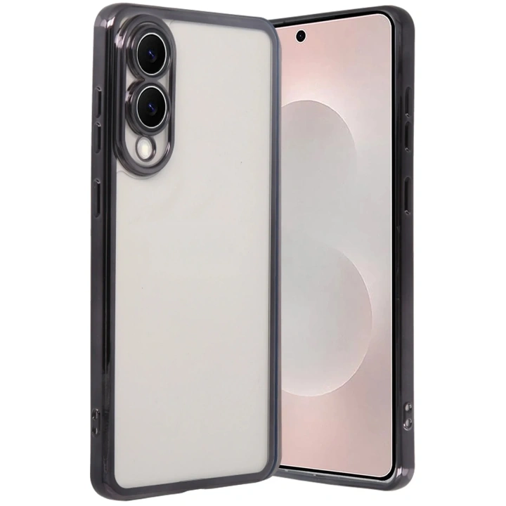 Mey İthalat®  Samsung Galaxy S25 Edge  Lensli Silikon - Siyah