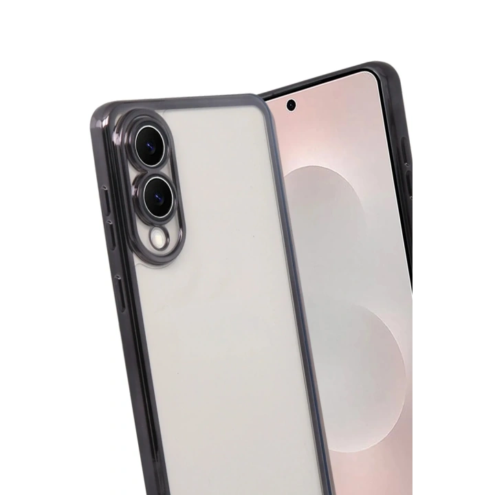 Mey İthalat®  Samsung Galaxy S25 Edge  Lensli Silikon - Siyah