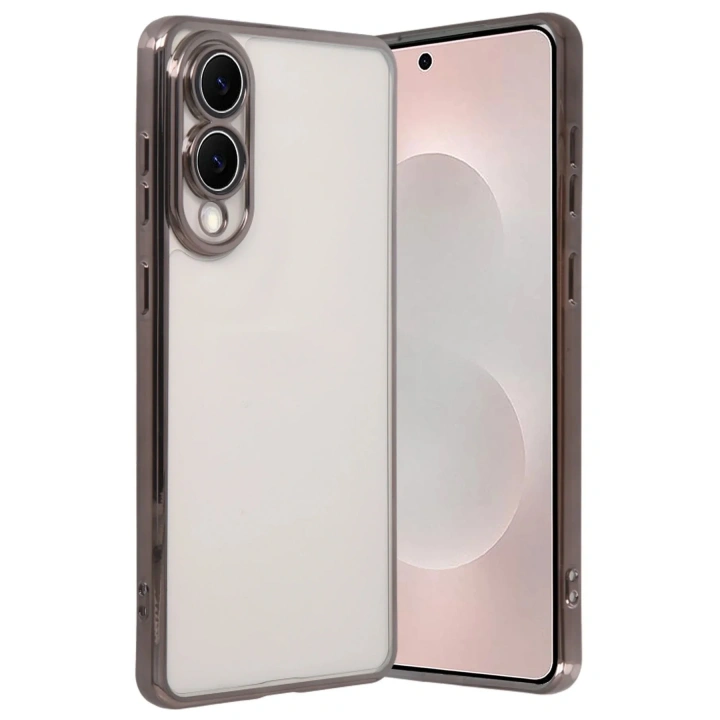 Mey İthalat®  Samsung Galaxy S25 Edge  Lensli Silikon - Titan Gri