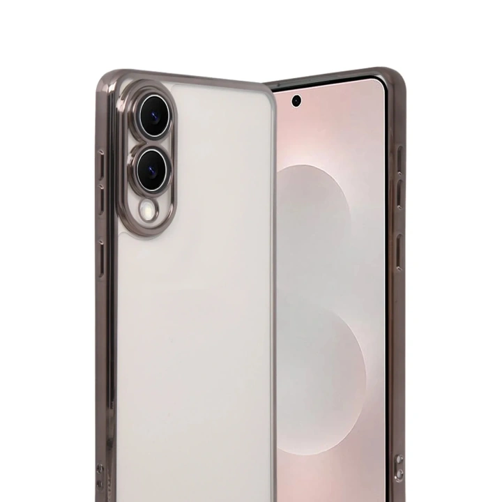 Mey İthalat®  Samsung Galaxy S25 Edge  Lensli Silikon - Titan Gri