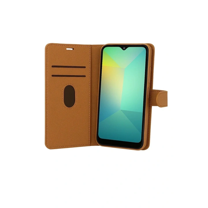 Mey İthalat®  Samsung Galaxy S25 FE Trend S Plus Kapaklı Kılıf - Taba
