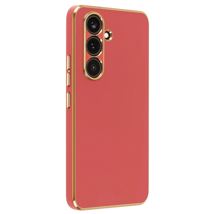 Mey İthalat®  Samsung Galaxy S25 FE Volet Silikon - Kırmızı