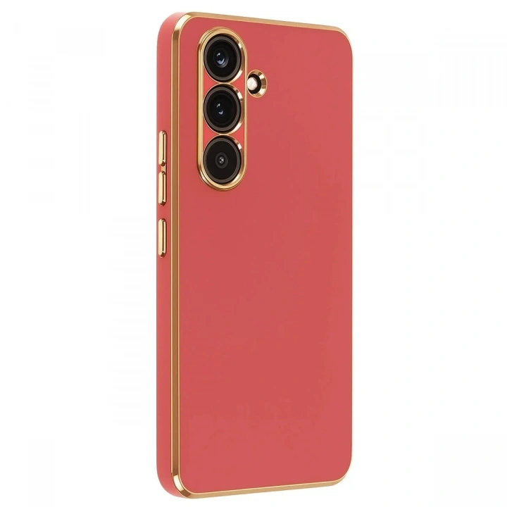 Mey İthalat®  Samsung Galaxy S25 FE Volet Silikon - Kırmızı