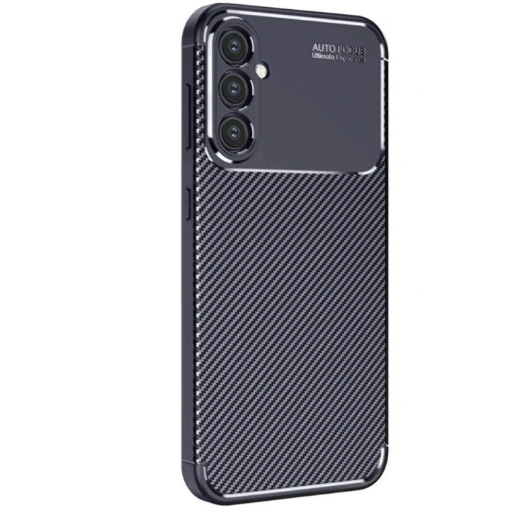 Mey İthalat®  Samsung Galaxy S25 Kılıf Auto Focus Karbon Kapak - Lacivert