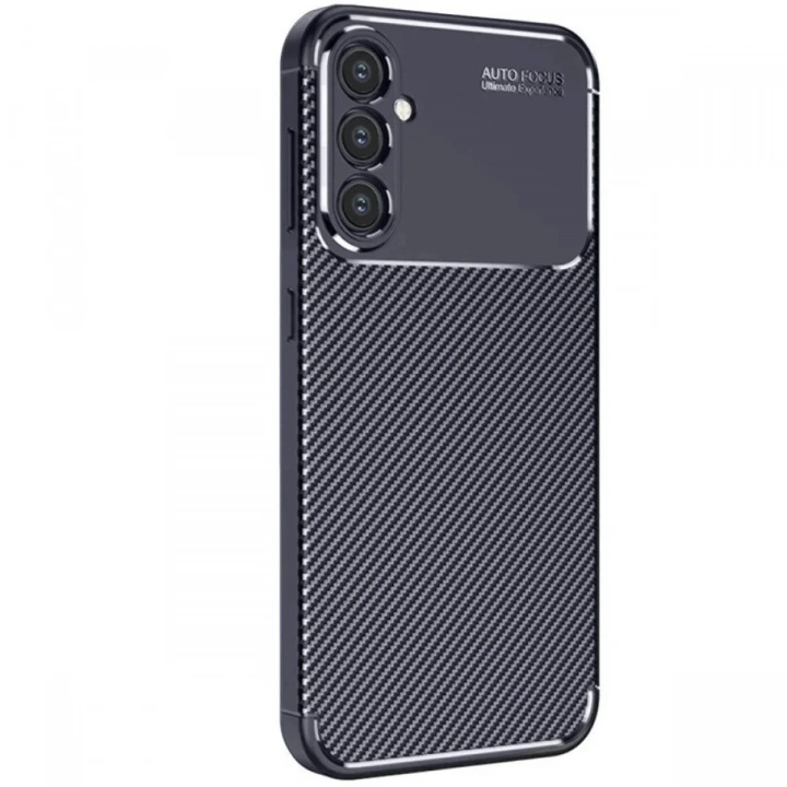Mey İthalat®  Samsung Galaxy S25 Kılıf Auto Focus Karbon Kapak - Lacivert