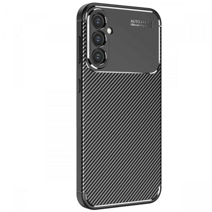 Mey İthalat®  Samsung Galaxy S25 Kılıf Auto Focus Karbon Kapak - Siyah