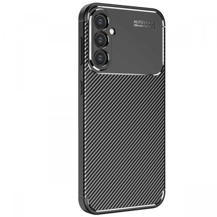 Mey İthalat®  Samsung Galaxy S25 Kılıf Auto Focus Karbon Kapak - Siyah