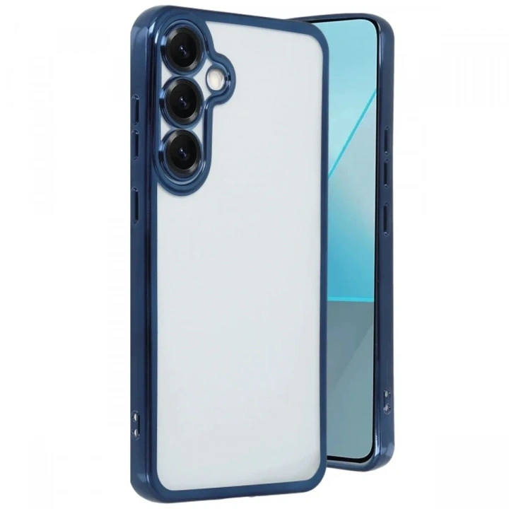 Mey İthalat®  Samsung Galaxy S25 Kılıf  Lensli Silikon - Lacivert