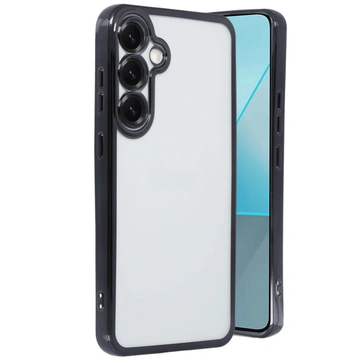 Mey İthalat®  Samsung Galaxy S25 Kılıf  Lensli Silikon - Siyah