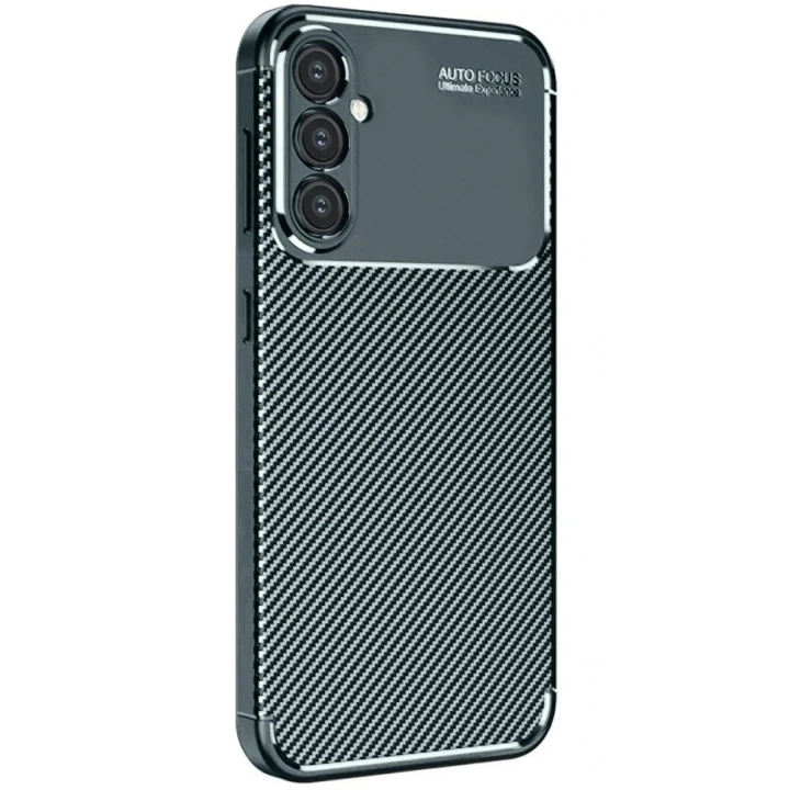 Mey İthalat®  Samsung Galaxy S25 Plus Kılıf Auto Focus Karbon Kapak - Koyu Yeşil