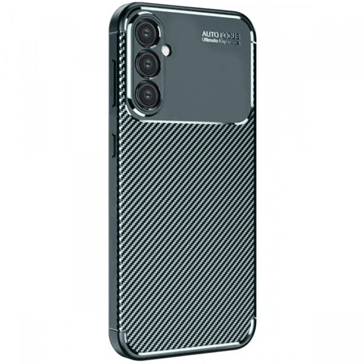 Mey İthalat®  Samsung Galaxy S25 Plus Kılıf Auto Focus Karbon Kapak - Koyu Yeşil