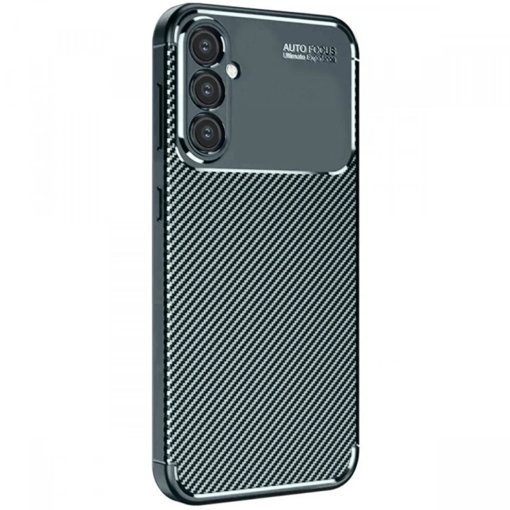 Mey İthalat®  Samsung Galaxy S25 Plus Kılıf Auto Focus Karbon Kapak - Koyu Yeşil
