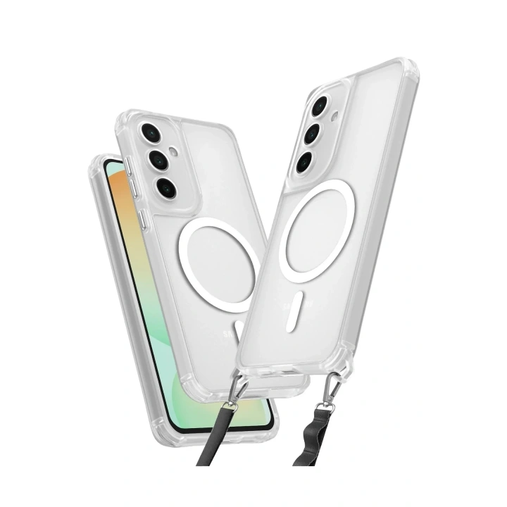 Mey İthalat®  Samsung Galaxy S25 Plus Kılıf Enka Magsafe Silikon Kılıf - Şeffaf