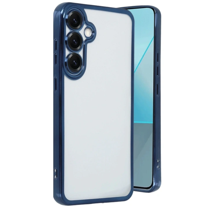 Mey İthalat®  Samsung Galaxy S25 Plus Kılıf  Lensli Silikon - Lacivert