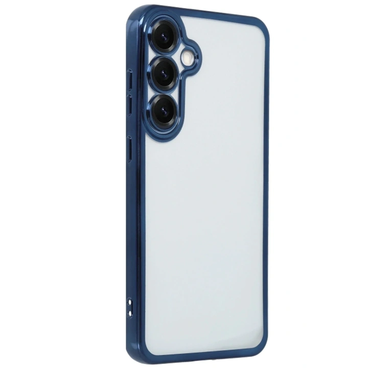 Mey İthalat®  Samsung Galaxy S25 Plus Kılıf  Lensli Silikon - Lacivert