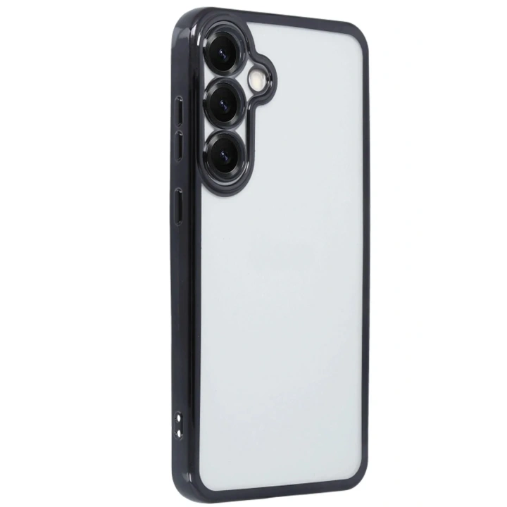 Mey İthalat®  Samsung Galaxy S25 Plus Kılıf  Lensli Silikon - Siyah