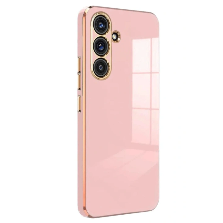 Mey İthalat®  Samsung Galaxy S25 Plus Kılıf Volet Silikon - Pembe
