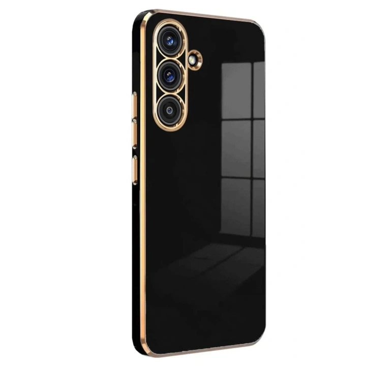 Mey İthalat®  Samsung Galaxy S25 Plus Kılıf Volet Silikon - Siyah