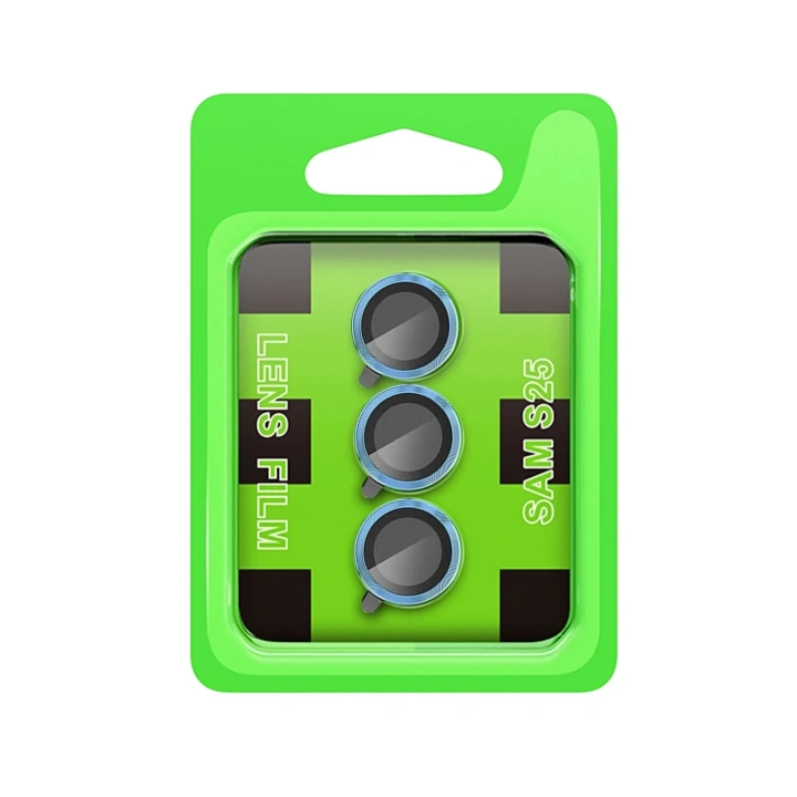 Mey İthalat®  Samsung Galaxy S25 Plus Raze Metal Kamera Lens - Mavi