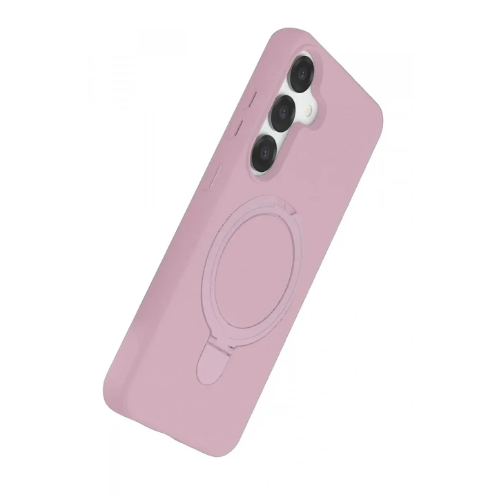 Mey İthalat®  Samsung Galaxy S25 Regal Magsafe Standlı Kapak - Açık Pembe