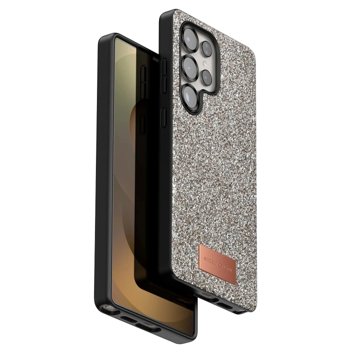 Mey İthalat®  Samsung Galaxy S25 Ultra Bright Simli Kapak - Gold