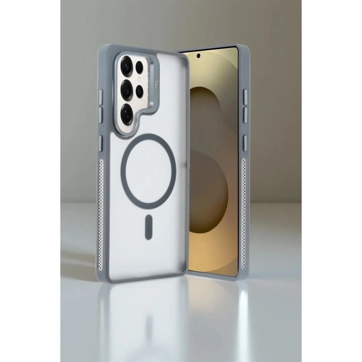 Mey İthalat®  Samsung Galaxy S25 Ultra Flet Lens Magsafe Kapak - Gold