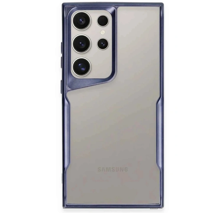 Mey İthalat®  Samsung Galaxy S25 Ultra Kılıf Boyi Silikon Kapak - Lacivert